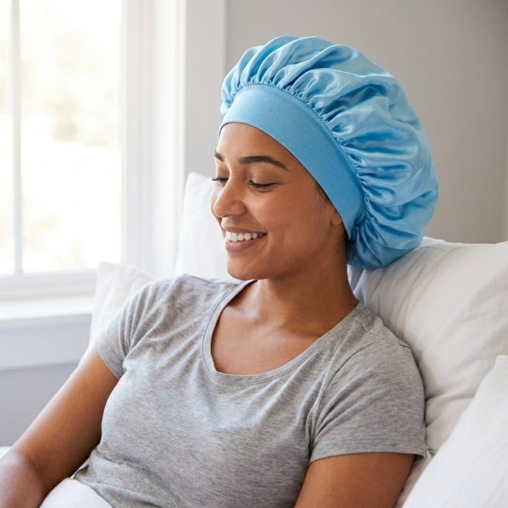 Gorro De Satín Para Dormir Anti Frizz Protección Cabello