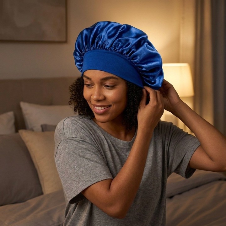 Gorro De Satín Para Dormir Anti Frizz Protección Cabello