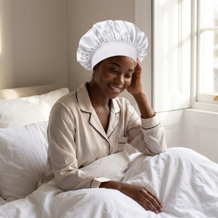 Gorro De Satín Para Dormir Anti Frizz Protección Cabello