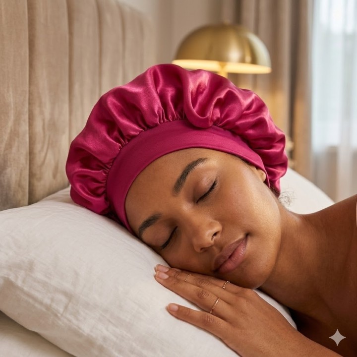 Gorro De Satín Para Dormir Anti Frizz Protección Cabello