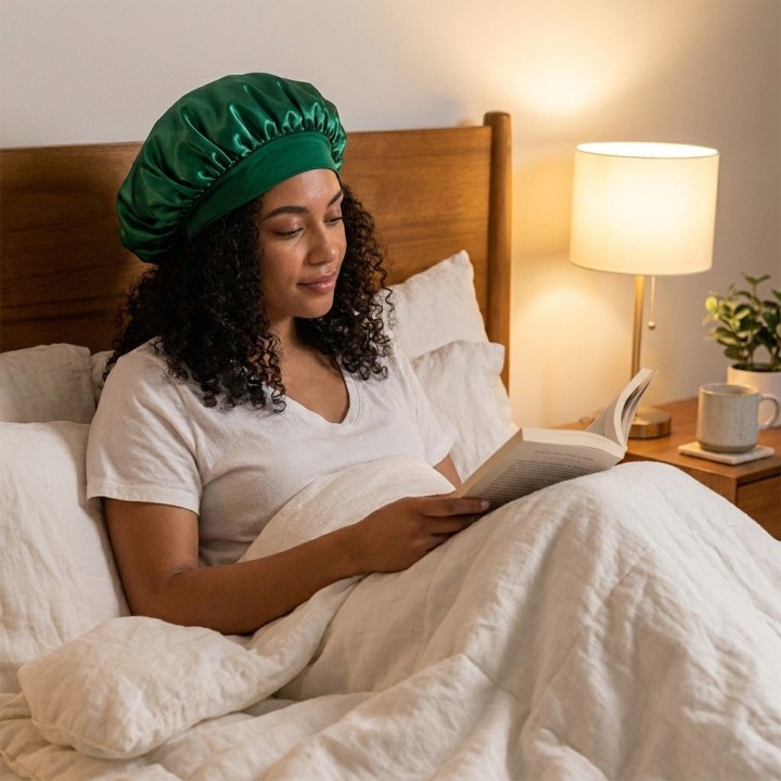 Gorro De Satín Para Dormir Anti Frizz Protección Cabello