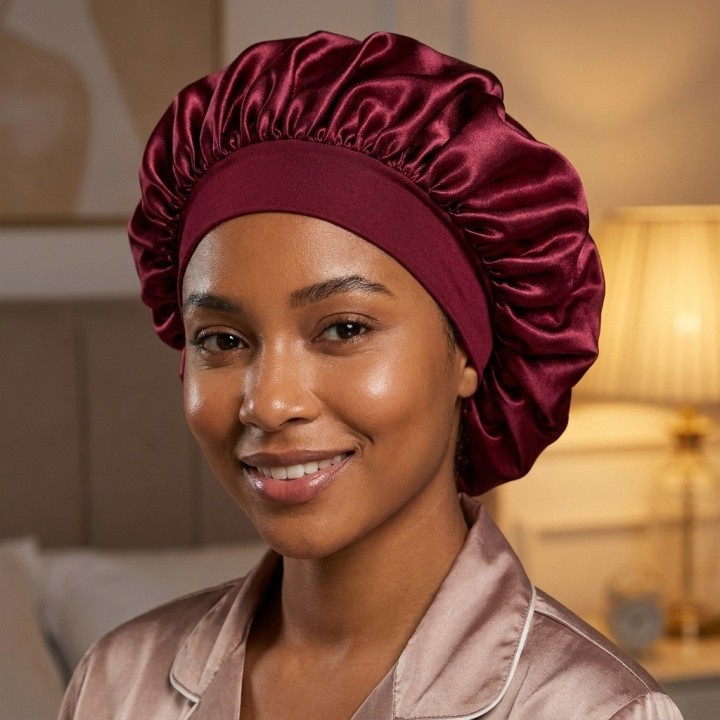 Gorro De Satín Para Dormir Anti Frizz Protección Cabello