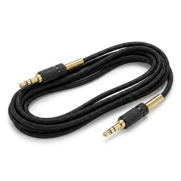 Cable Auxiliar 3.5mm 1m Nylon Trenzado Premium Punta Dorada