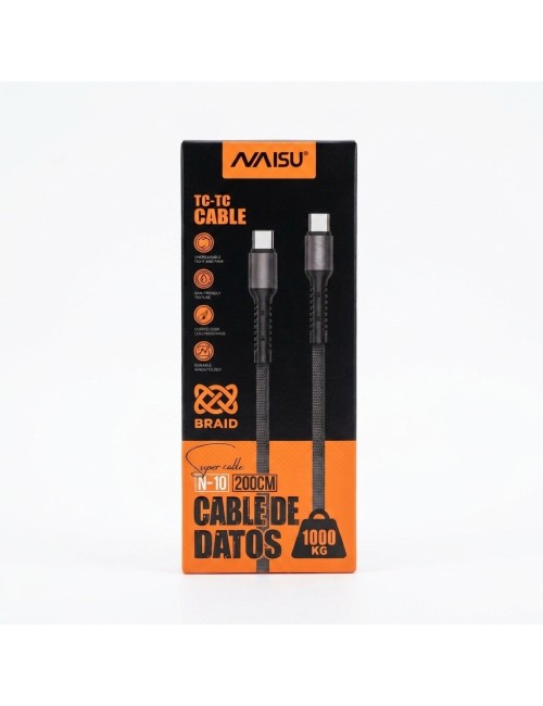Cable Tipo C A Tipo C 2 Metros Carga Rapida N-10