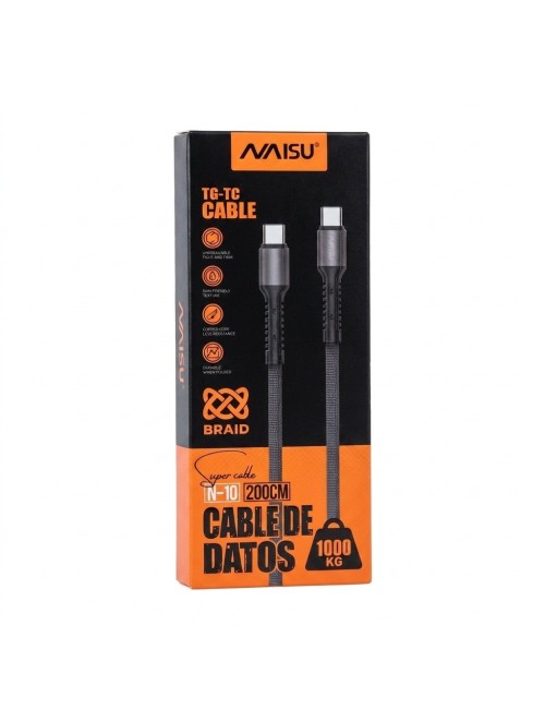 Cable Tipo C A Tipo C 2 Metros Carga Rapida N-10
