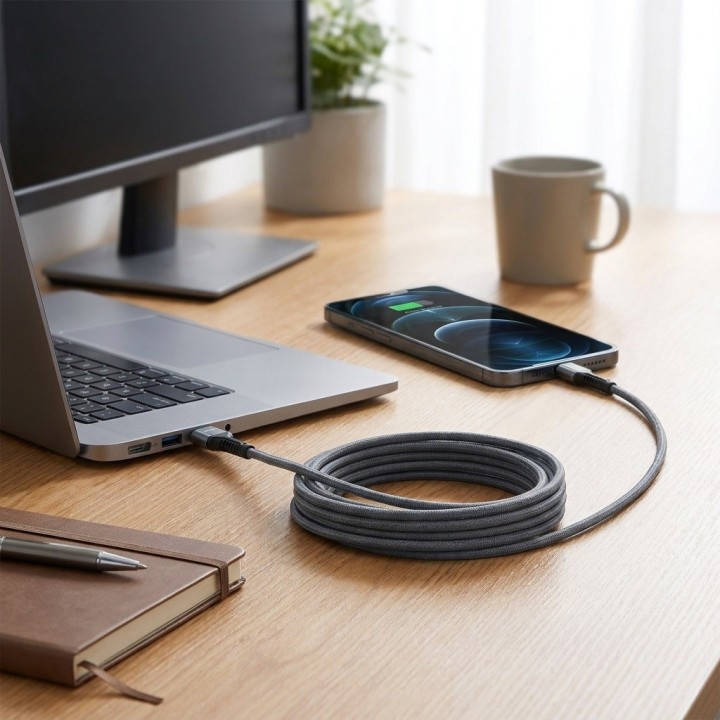Cable Tipo C A Tipo Usb 2 Metros Carga Rapida N-10