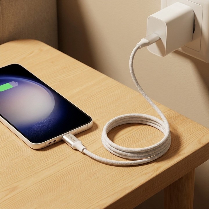 Cable Usb-c A Usb-c D15t 60w 1m Carga Rápida Trenzado