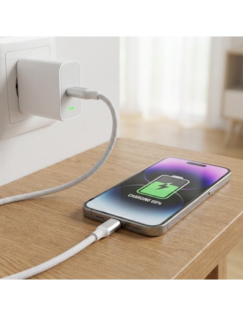 Cable Usb-c A Usb-c D15t 60w 1m Carga Rápida Trenzado