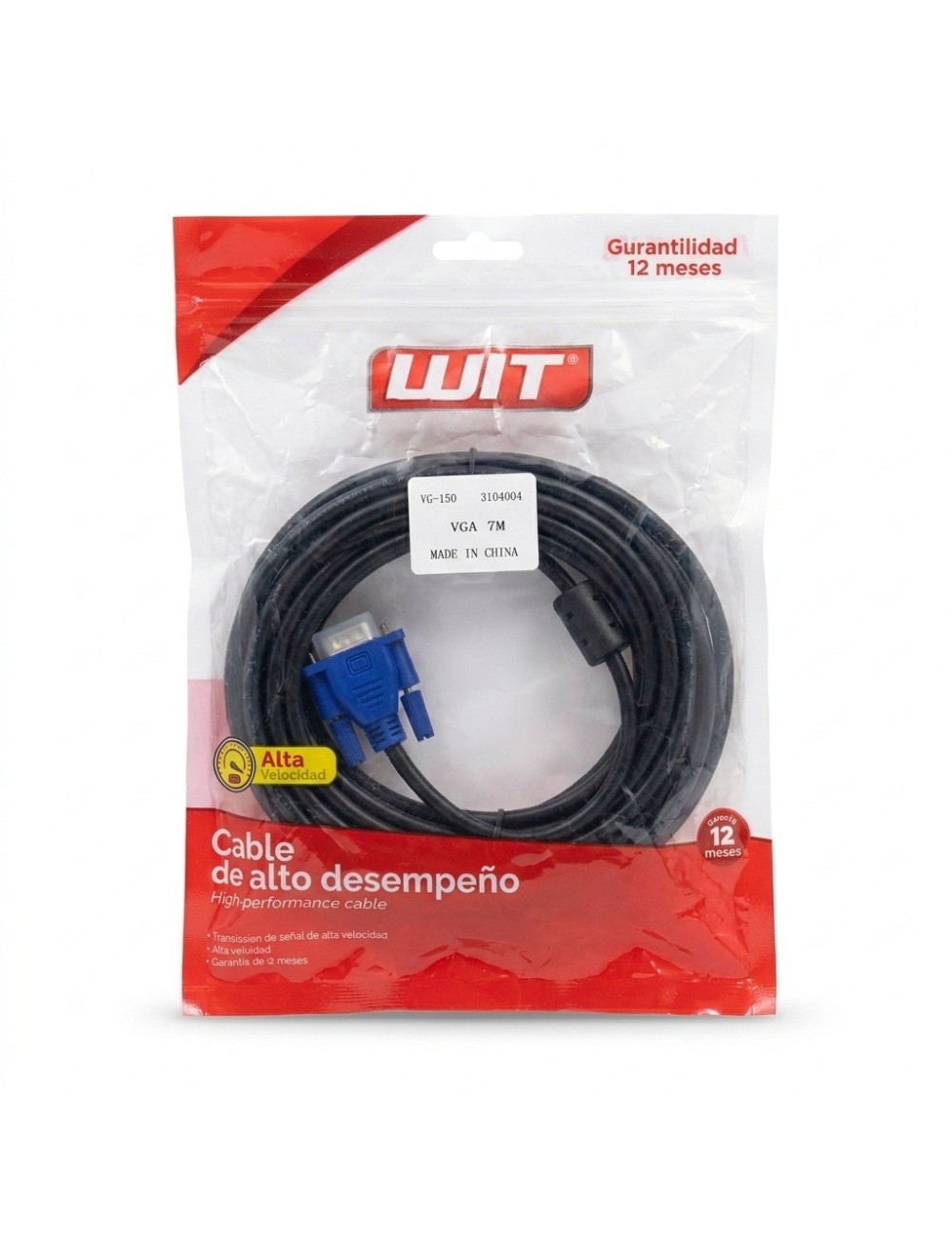 Cable Vga 7 Metros Alta Velocidad Filtros Pc Monitor Wit