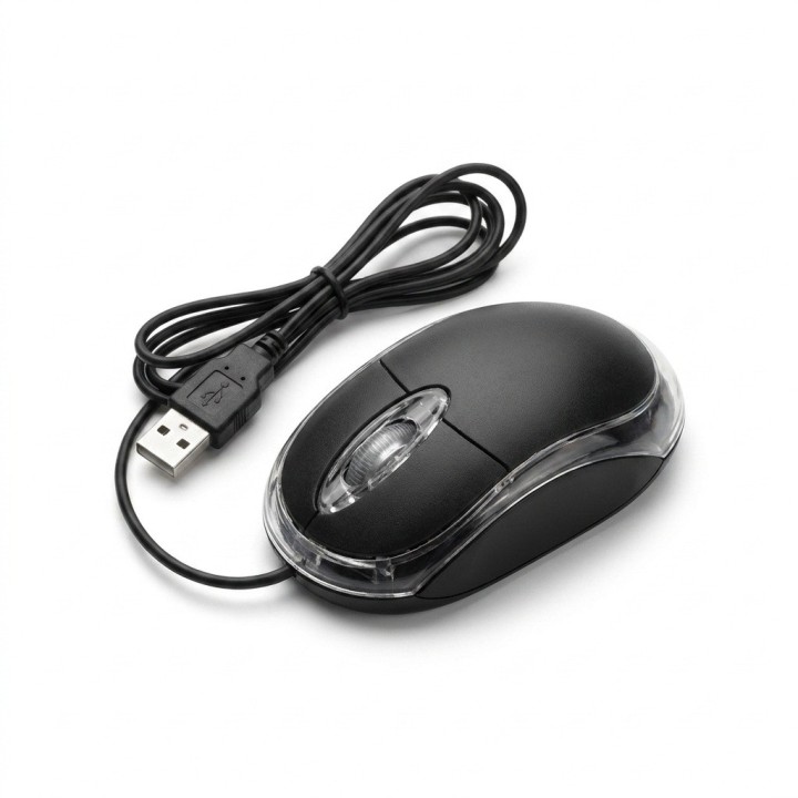 Título Mouse Óptico 8001 Alámbrico Usb 3200 Dpi Ergonómico