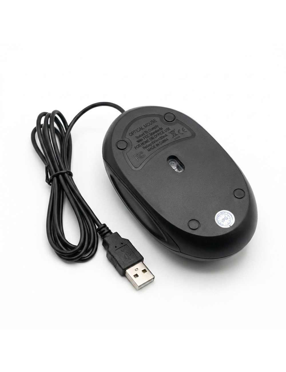 Título Mouse Óptico 8001 Alámbrico Usb 3200 Dpi Ergonómico