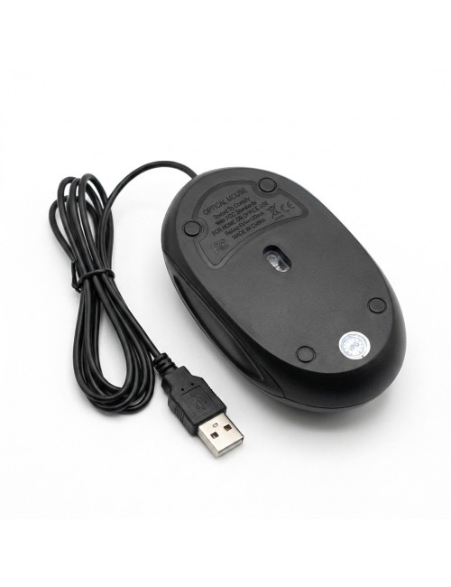 Título Mouse Óptico 8001 Alámbrico Usb 3200 Dpi Ergonómico