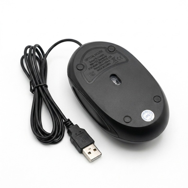 Título Mouse Óptico 8001 Alámbrico Usb 3200 Dpi Ergonómico