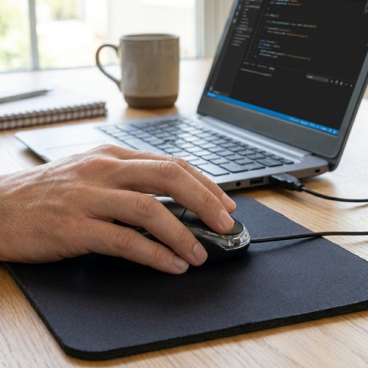 Título Mouse Óptico 8001 Alámbrico Usb 3200 Dpi Ergonómico