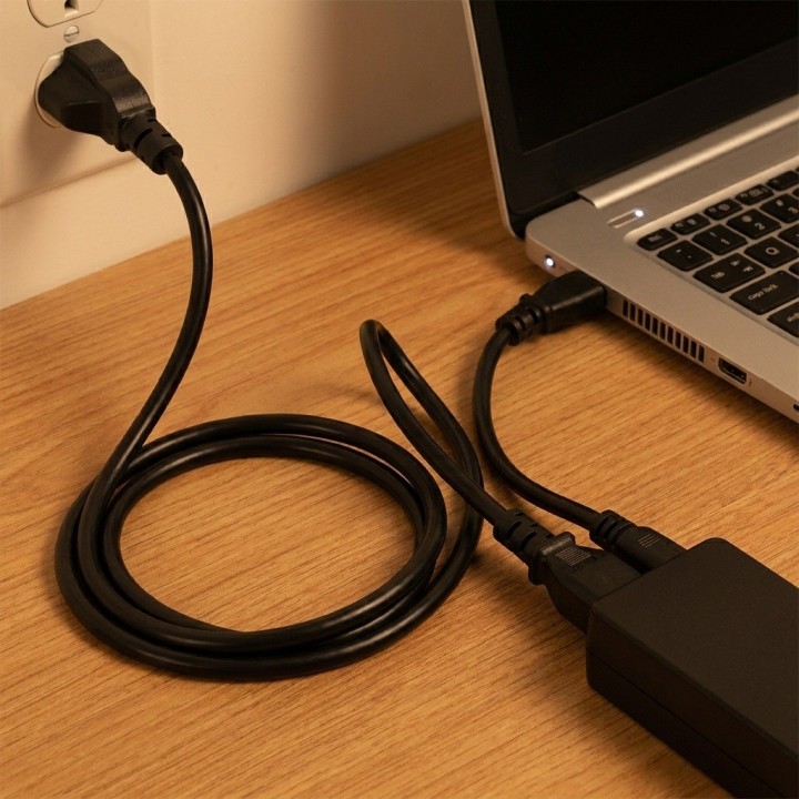 Cable Poder Trébol Cargador Laptop Portatil 3 Pines
