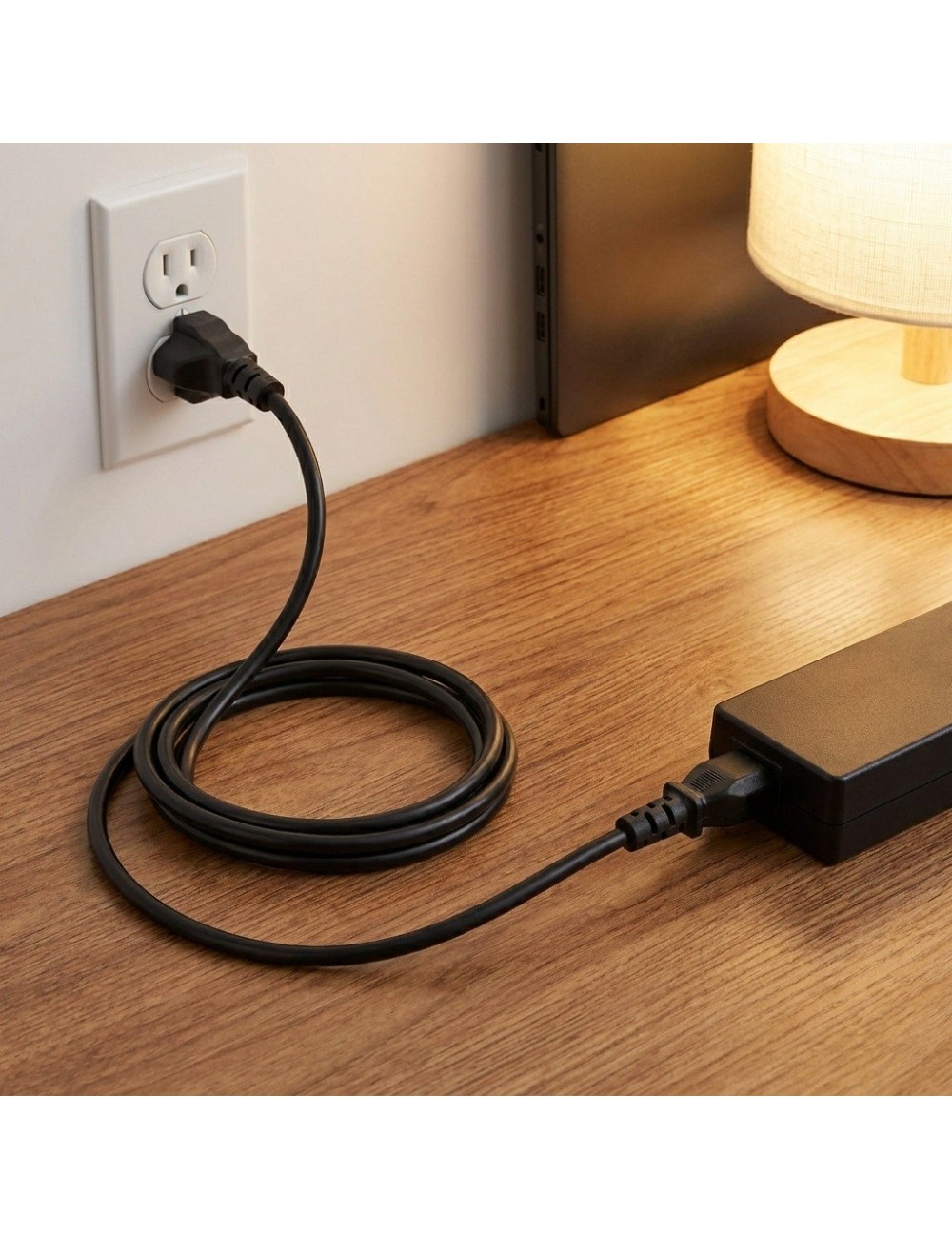 Cable Poder Trébol Cargador Laptop Portatil 3 Pines