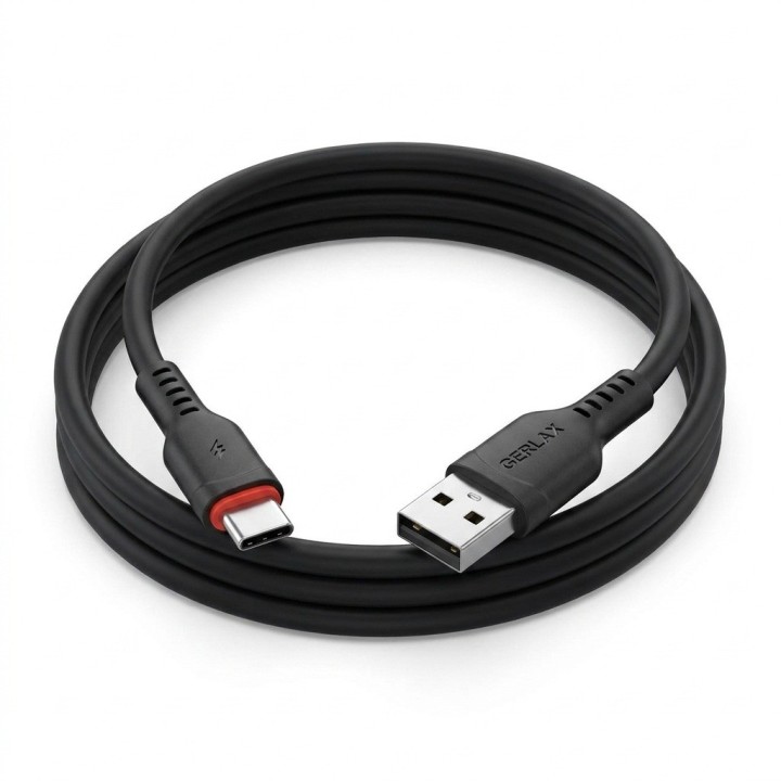Cable Tipo C D7t 5a Silicona Suave 1m Carga Rápida