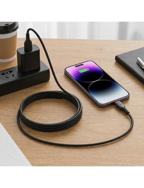 Cable Tipo C D7t 5a Silicona Suave 1m Carga Rápida
