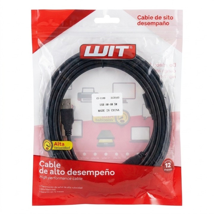 Cable Usb 2.0 Macho A Macho 5 Metros Alta Velocidad