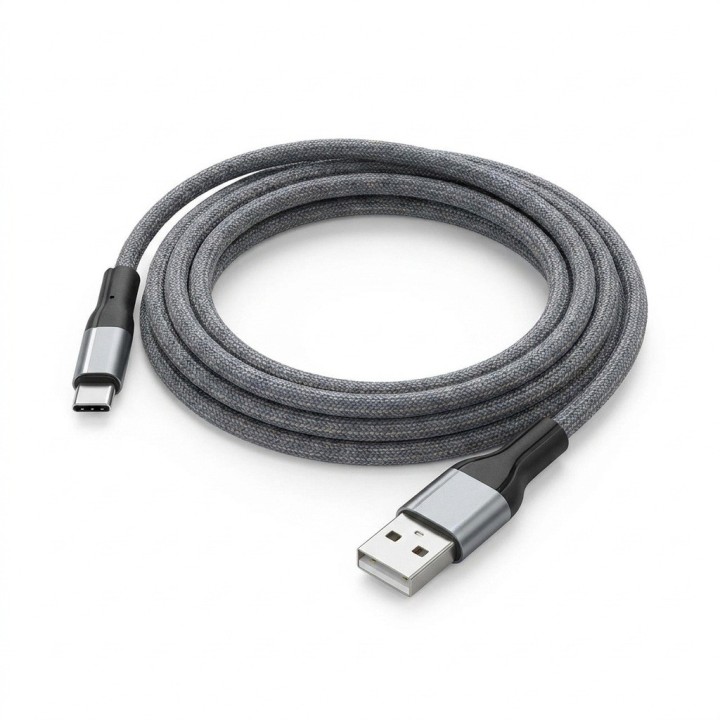 Cable Usb A Tipo C Ns-08 1 Metro Trenzado Carga Rápida
