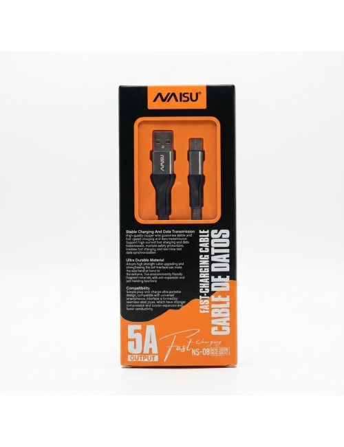Cable Usb A Tipo C Ns-08 1 Metro Trenzado Carga Rápida