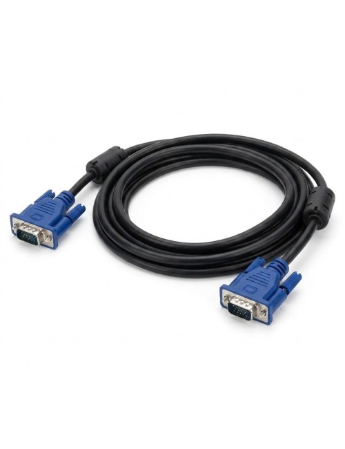 Cable Vga A Vga De 1.5m Con Doble Filtro De Ferrita