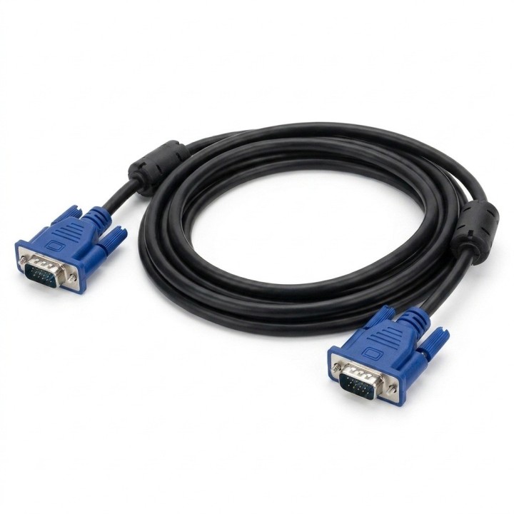 Cable Vga A Vga De 1.5m Con Doble Filtro De Ferrita