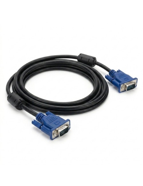 Cable Vga A Vga De 1.5m Con Doble Filtro De Ferrita