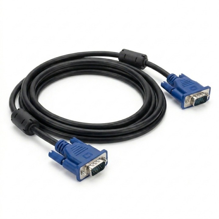 Cable Vga A Vga De 1.5m Con Doble Filtro De Ferrita