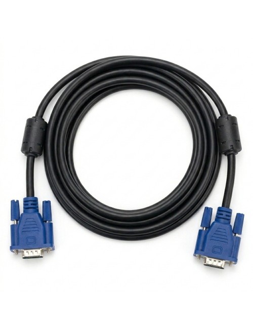 Cable Vga A Vga De 1.5m Con Doble Filtro De Ferrita