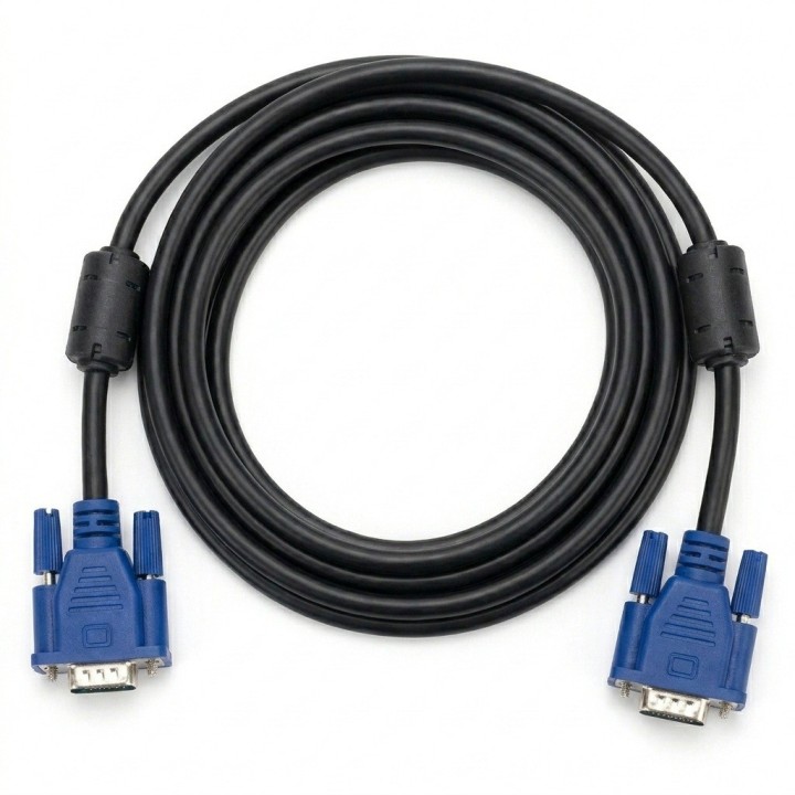 Cable Vga A Vga De 1.5m Con Doble Filtro De Ferrita