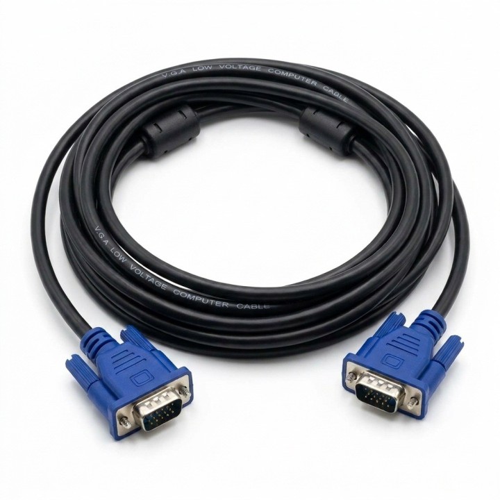 Cable Vga A Vga De 3m Con Doble Filtro De Ferrita
