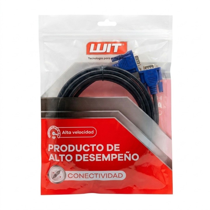 Cable Vga A Vga De 3m Con Doble Filtro De Ferrita