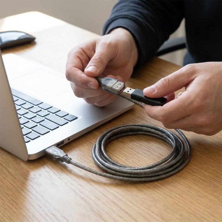 Extensión Cable Usb 2.0 3 Metros Alta Velocidad M A H