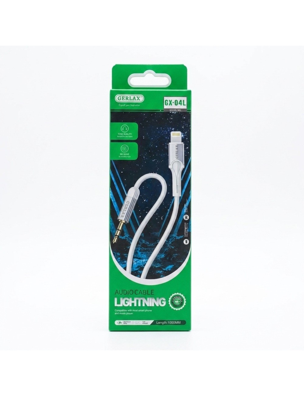 Cable Audio Auxiliar Lightning A Jack 3.5mm 1m Gx-04l