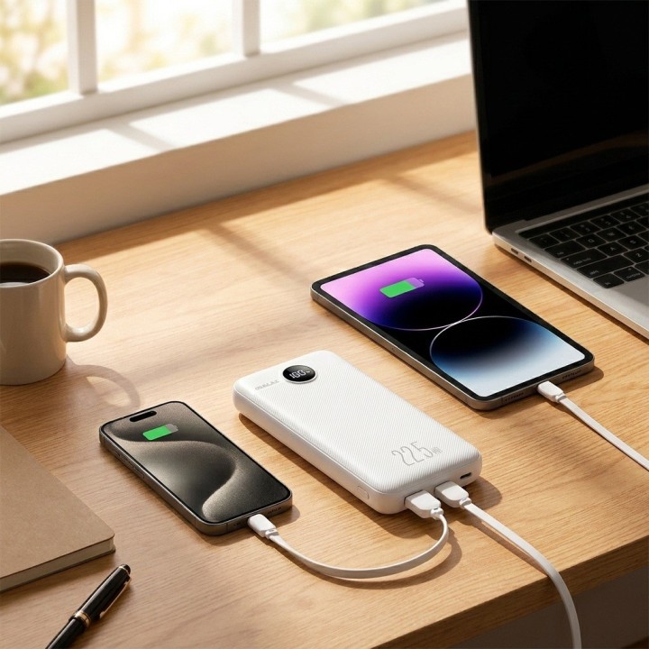 Power Bank P118p 10000mah 22.5w Cables Incorporados