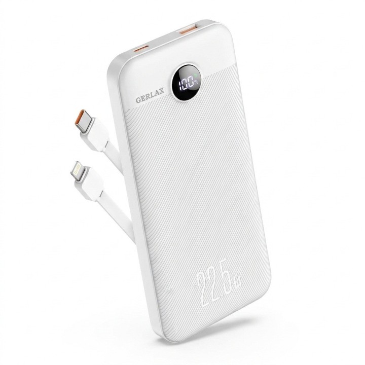 Power Bank P118p 10000mah 22.5w Cables Incorporados
