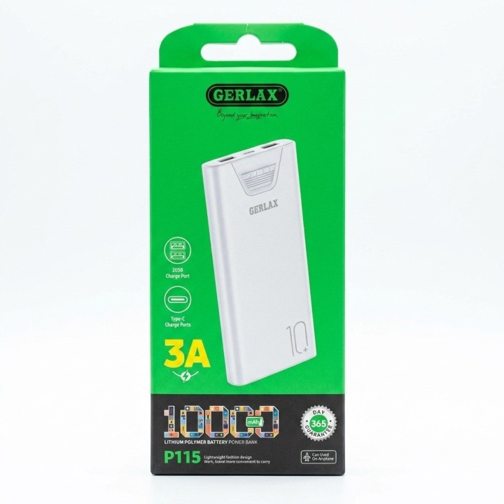Power Bank P115 10000mah Carga Rápida 3a Aeropuerto