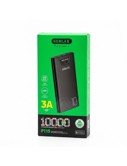 Power Bank P115 10000mah Carga Rápida 3a Aeropuerto