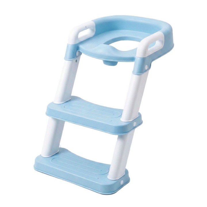 Asiento Reductor Baño Bebé Con Escalera Plegable Y Manijas