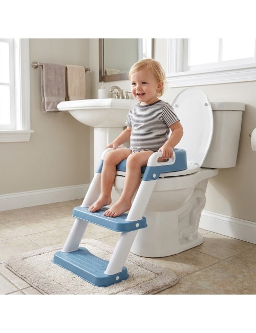 Asiento Reductor Baño Bebé Con Escalera Plegable Y Manijas