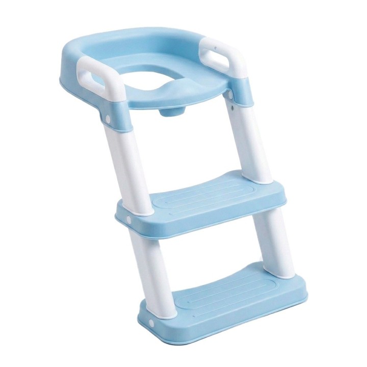 Asiento Reductor Baño Bebé Con Escalera Plegable Y Manijas