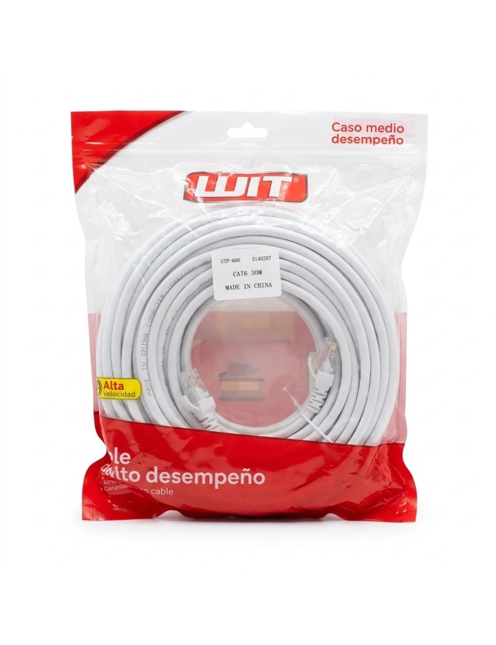 Cable De Red Ethernet Utp 30 Metros Blanco