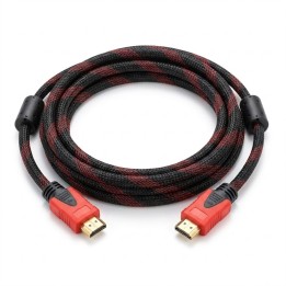 Cable Hdmi 4k 3 Metros Trenzado Punta Dorada Filtro Ferrita
