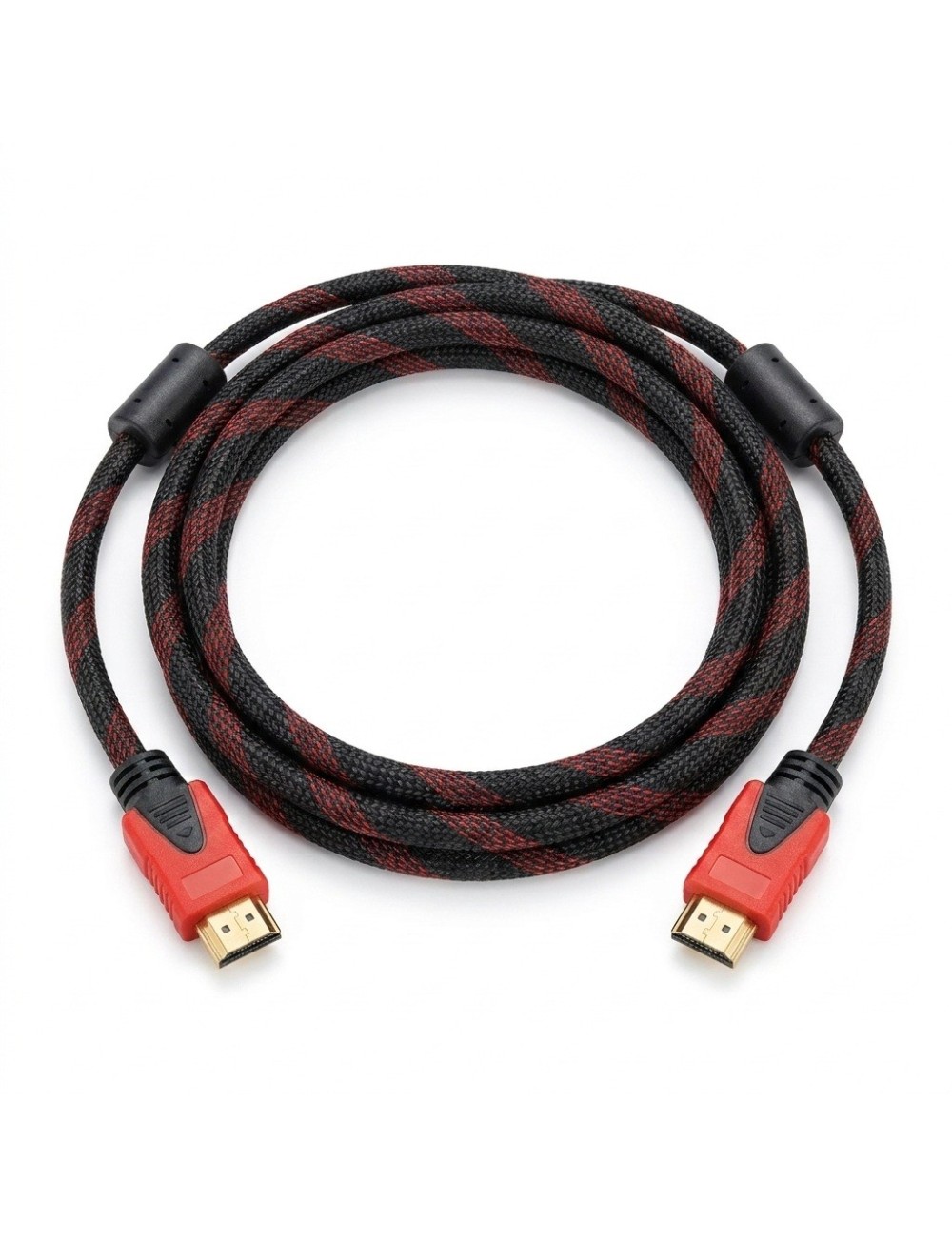 Cable Hdmi 4k 3 Metros Trenzado Punta Dorada Filtro Ferrita