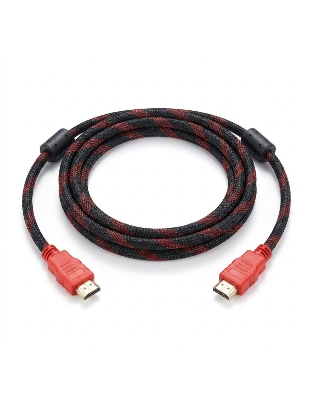 Cable Hdmi 4k 3 Metros Trenzado Punta Dorada Filtro Ferrita