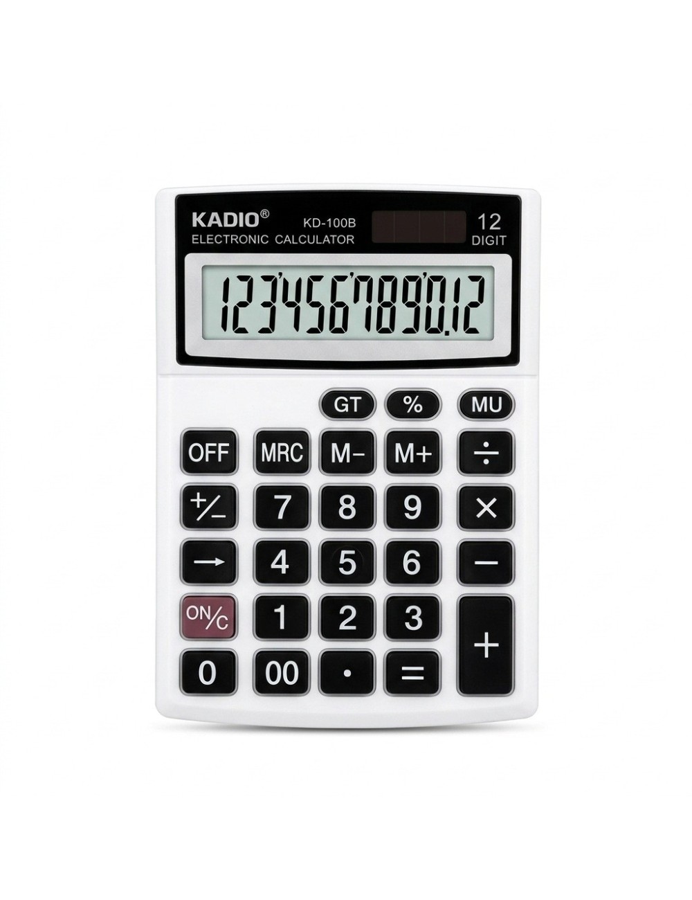 Calculadora Kadio Kd-100b 12 Dígitos Solar Oficina Portable