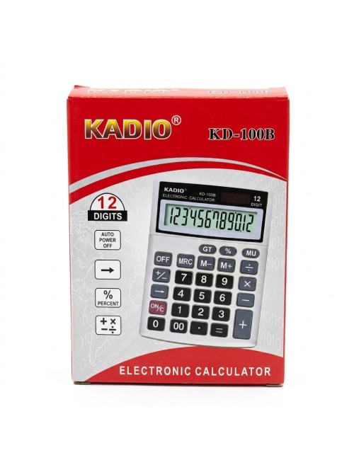 Calculadora Kadio Kd-100b 12 Dígitos Solar Oficina Portable