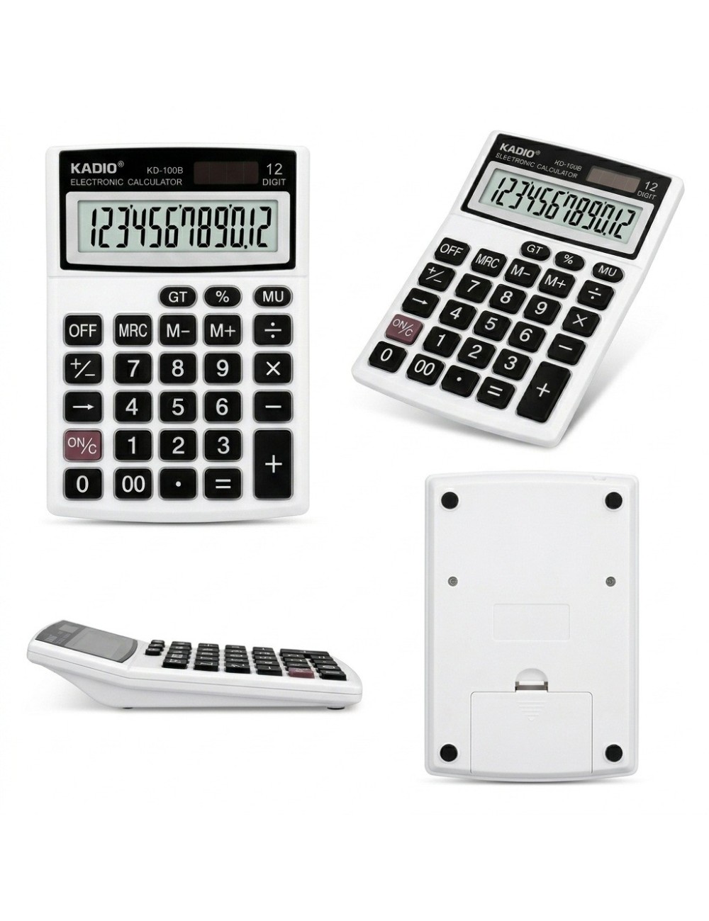 Calculadora Kadio Kd-100b 12 Dígitos Solar Oficina Portable