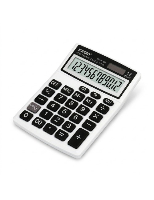 Calculadora Kadio Kd-100b 12 Dígitos Solar Oficina Portable